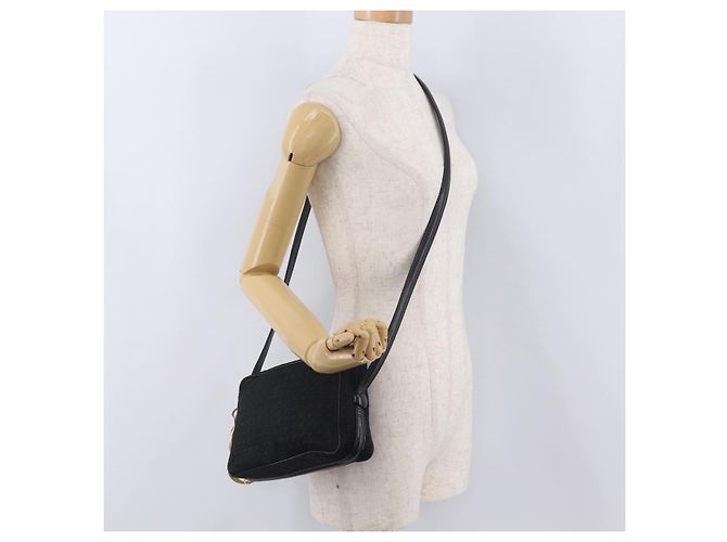 Christian Dior Canage Shoulder Bag Nylon Black Gold Tone - vista 24