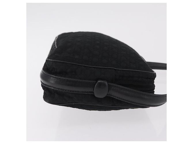 Christian Dior Canage Shoulder Bag Nylon Black Gold Tone - vista 3