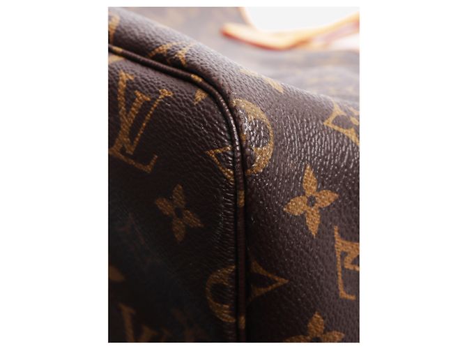 Louis Vuitton Borsa tote Neverfull GM Monogram vintage marrone - vista 5