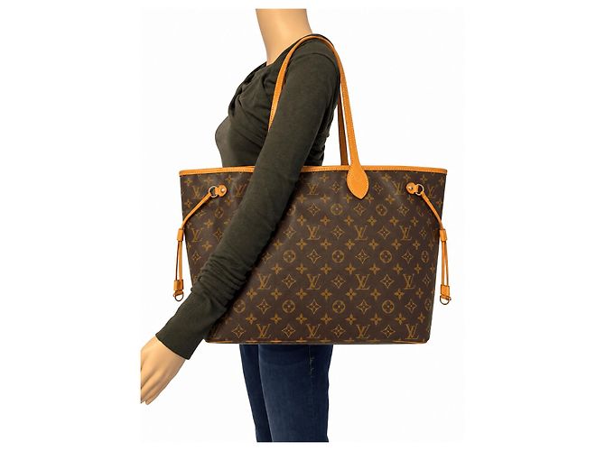 Louis Vuitton Borsa tote Neverfull GM Monogram vintage marrone - vista 7