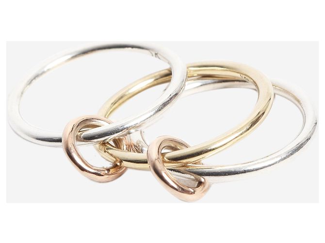 Autre Marque Multifarbiger Solarium Ring aus 18ct Gold und Sterlingsilber - Ansicht 2