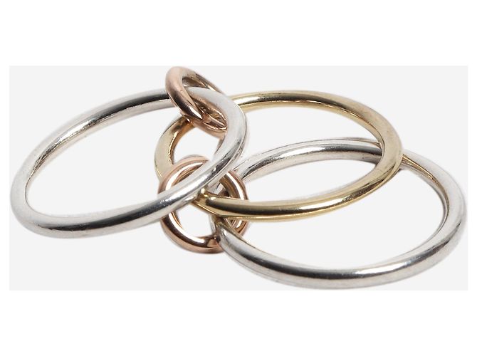 Autre Marque Multifarbiger Solarium Ring aus 18ct Gold und Sterlingsilber - Ansicht 3