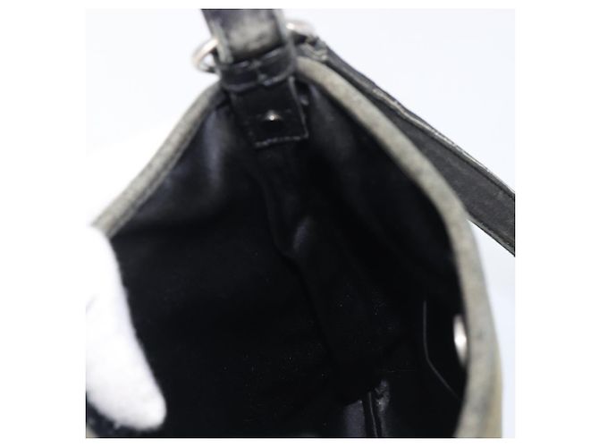 Autre Marque Saint Laurent Kahala Shoulder Bag Canvas Khaki Silver - vista 19