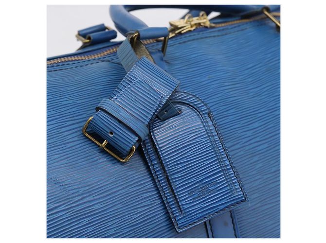 LOUIS VUITTON Epi Keepall 60 Boston Bag Blue M42945 LV - vista 17