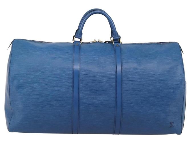 LOUIS VUITTON Epi Keepall 60 Boston Bag Blue M42945 LV - vista 2