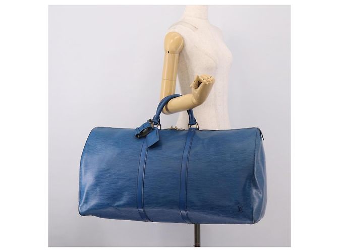 LOUIS VUITTON Epi Keepall 60 Boston Bag Blue M42945 LV - vista 23