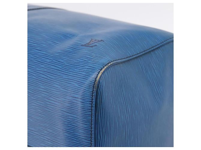 LOUIS VUITTON Epi Keepall 60 Boston Bag Blue M42945 LV - vista 9