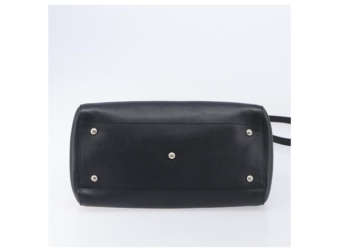 Salvatore Ferragamo Gancini Hand Bag Leather Black Silver - vista 13