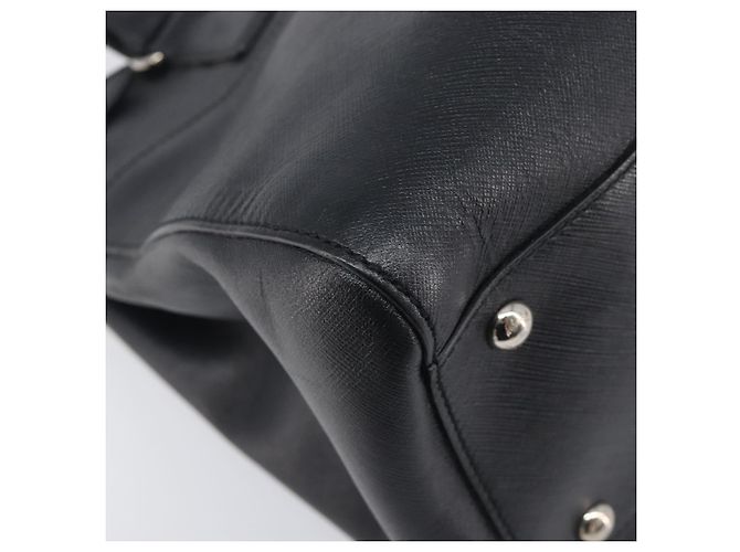 Salvatore Ferragamo Gancini Hand Bag Leather Black Silver - vista 15