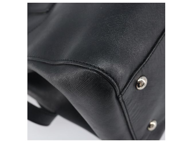 Salvatore Ferragamo Gancini Hand Bag Leather Black Silver - vista 17