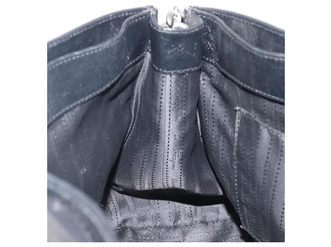 Salvatore Ferragamo Gancini Hand Bag Leather Black Silver - vista 23