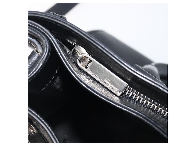 Salvatore Ferragamo Gancini Hand Bag Leather Black Silver - vista 25
