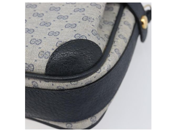 GUCCI Micro GG Supreme Shoulder Bag PVC Navy Gold 007 084 0423 - vista 11
