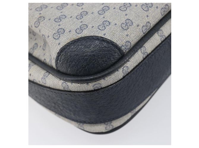 GUCCI Micro GG Supreme Shoulder Bag PVC Navy Gold 007 084 0423 - vista 12