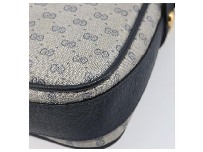 GUCCI Micro GG Supreme Shoulder Bag PVC Navy Gold 007 084 0423 - vista 13