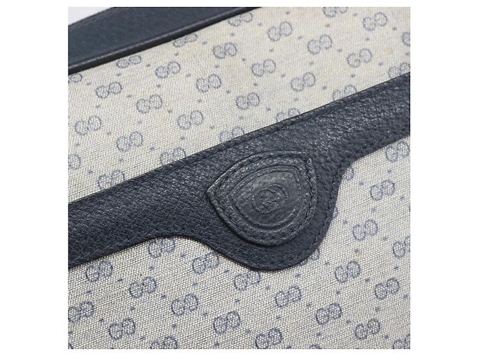 GUCCI Micro GG Supreme Shoulder Bag PVC Navy Gold 007 084 0423 - vista 16