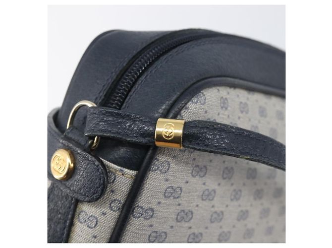 GUCCI Micro GG Supreme Shoulder Bag PVC Navy Gold 007 084 0423 - vista 17