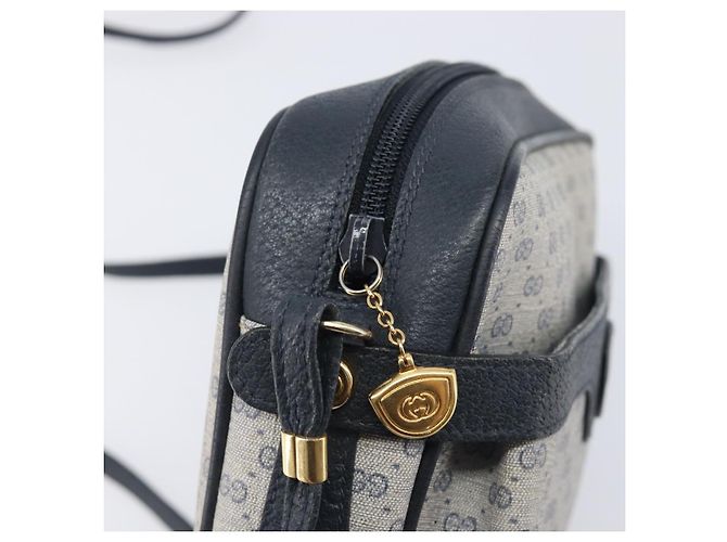 GUCCI Micro GG Supreme Shoulder Bag PVC Navy Gold 007 084 0423 - vista 18