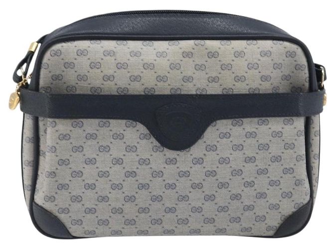 GUCCI Micro GG Supreme Shoulder Bag PVC Navy Gold 007 084 0423 - vista 2