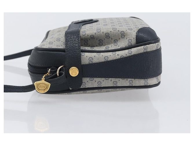 GUCCI Micro GG Supreme Shoulder Bag PVC Navy Gold 007 084 0423 - vista 5