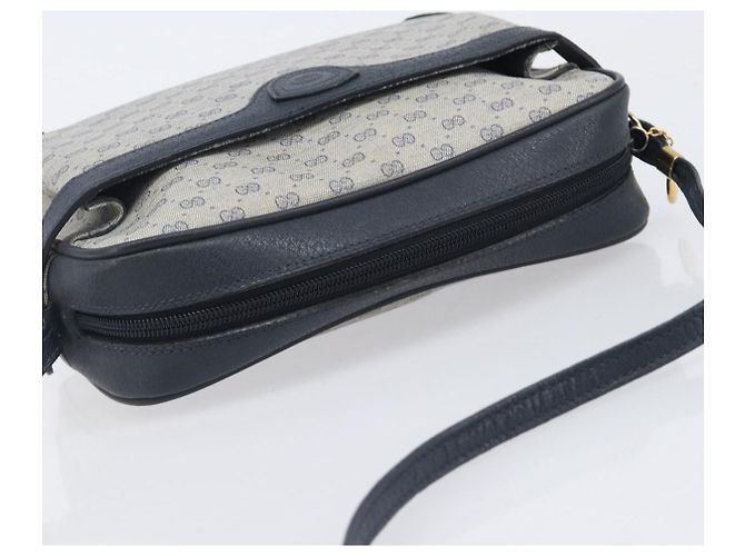 GUCCI Micro GG Supreme Shoulder Bag PVC Navy Gold 007 084 0423 - vista 6