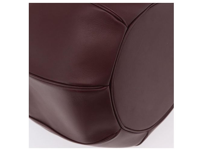 Cartier Must Line Shoulder Bag Leather Bordeaux Gold - vista 14