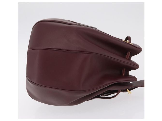 Cartier Must Line Shoulder Bag Leather Bordeaux Gold - vista 4