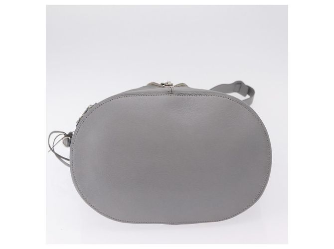 Balenciaga Paper Drop Bucket Shoulder Bag Leather Silver 357327 - vista 10