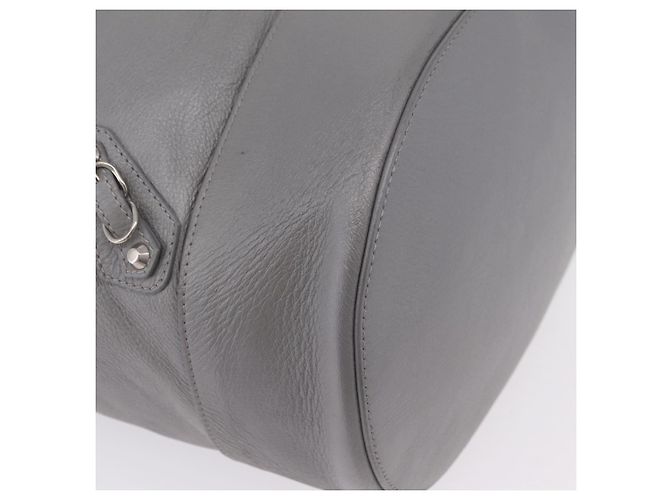 Balenciaga Paper Drop Bucket Shoulder Bag Leather Silver 357327 - vista 11