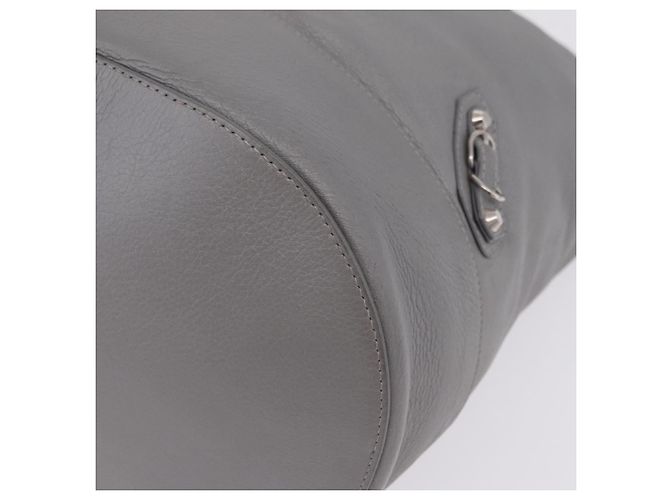 Balenciaga Paper Drop Bucket Shoulder Bag Leather Silver 357327 - vista 12
