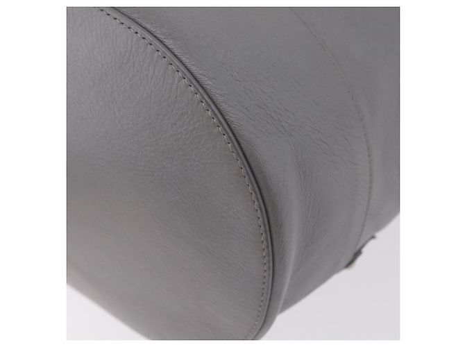 Balenciaga Paper Drop Bucket Shoulder Bag Leather Silver 357327 - vista 14