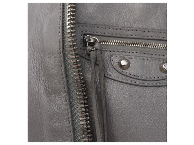Balenciaga Paper Drop Bucket Shoulder Bag Leather Silver 357327 - vista 17