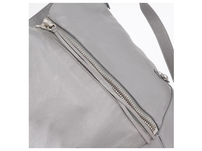 Balenciaga Paper Drop Bucket Shoulder Bag Leather Silver 357327 - vista 19