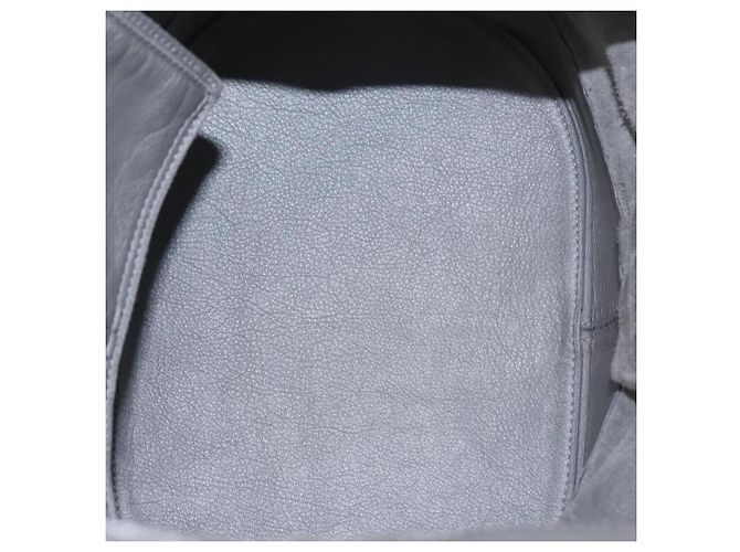 Balenciaga Paper Drop Bucket Shoulder Bag Leather Silver 357327 - vista 21