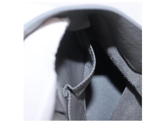 Balenciaga Paper Drop Bucket Shoulder Bag Leather Silver 357327 - vista 24