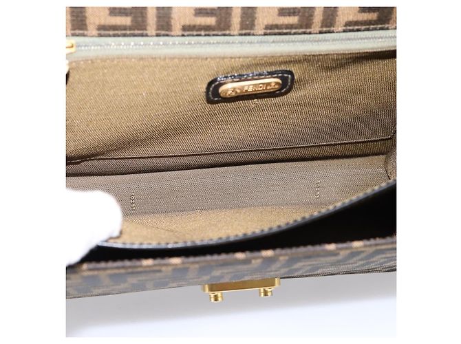 FENDI Zucca Canvas Mamma Baguette Hand Bag Black Brown - vista 18