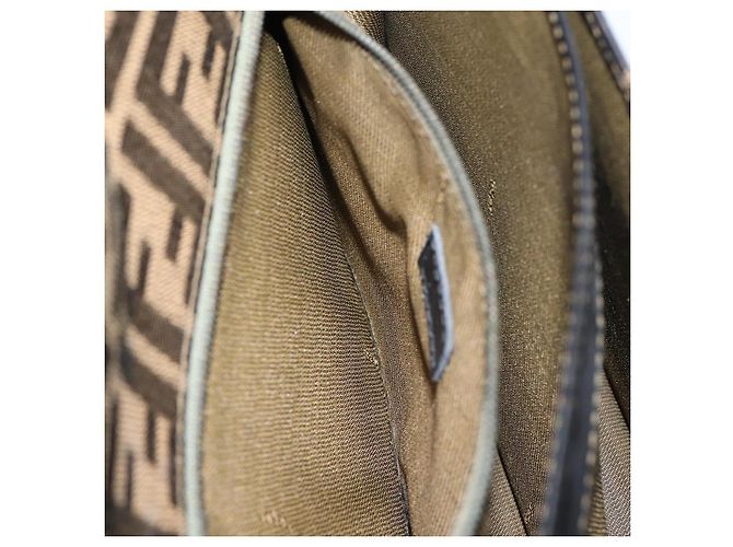FENDI Zucca Canvas Mamma Baguette Hand Bag Black Brown - vista 22