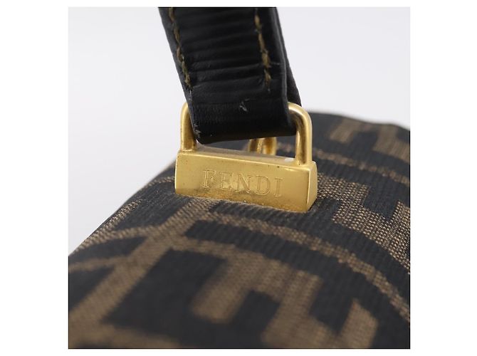 FENDI Zucca Canvas Mamma Baguette Hand Bag Black Brown - vista 25