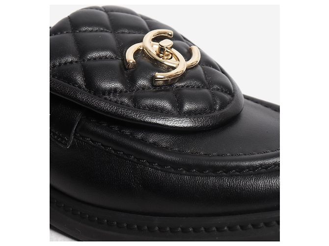 Chanel Mocassini in pelle CC neri - taglia EU 36.5 - vista 5