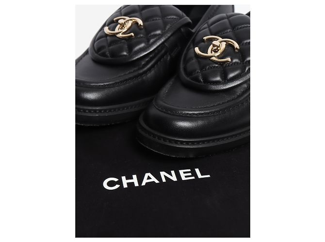 Chanel Mocassini in pelle CC neri - taglia EU 36.5 - vista 6
