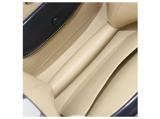 LOEWE Hand Bag Leather Navy Gold - vista 11