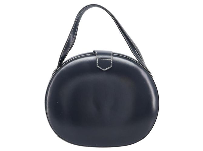 LOEWE Hand Bag Leather Navy Gold - vista 2