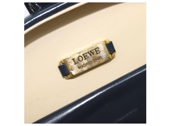 LOEWE Hand Bag Leather Navy Gold - vista 20