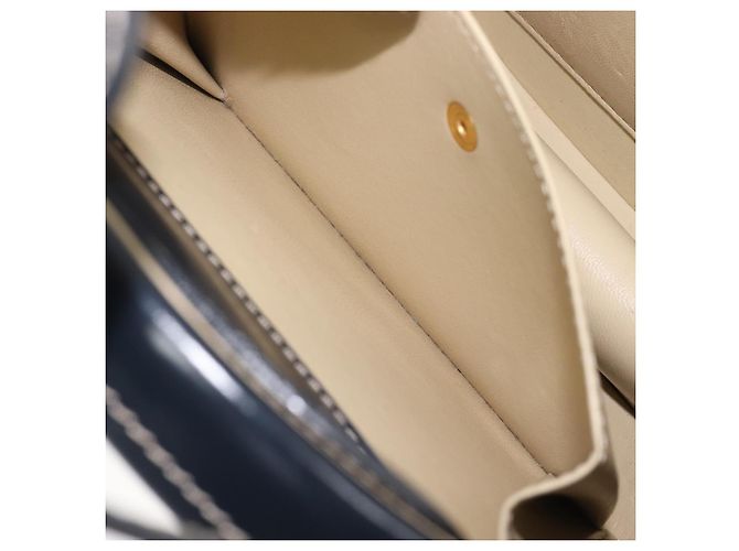 LOEWE Hand Bag Leather Navy Gold - vista 23