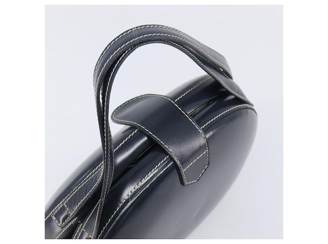 LOEWE Hand Bag Leather Navy Gold - vista 6