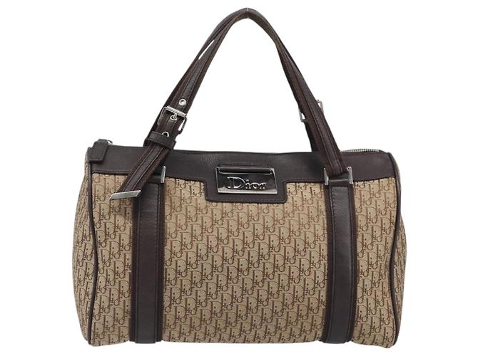 Christian Dior Trotter Canvas Hand Bag Beige Silver - vista 13