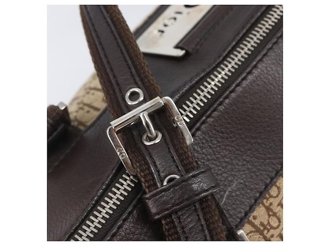 Christian Dior Trotter Canvas Hand Bag Beige Silver - vista 18