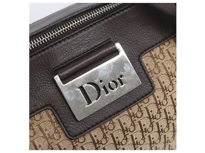 Christian Dior Trotter Canvas Hand Bag Beige Silver - vista 19