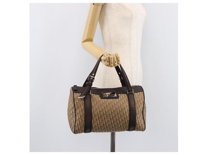 Christian Dior Trotter Canvas Hand Bag Beige Silver - vista 26