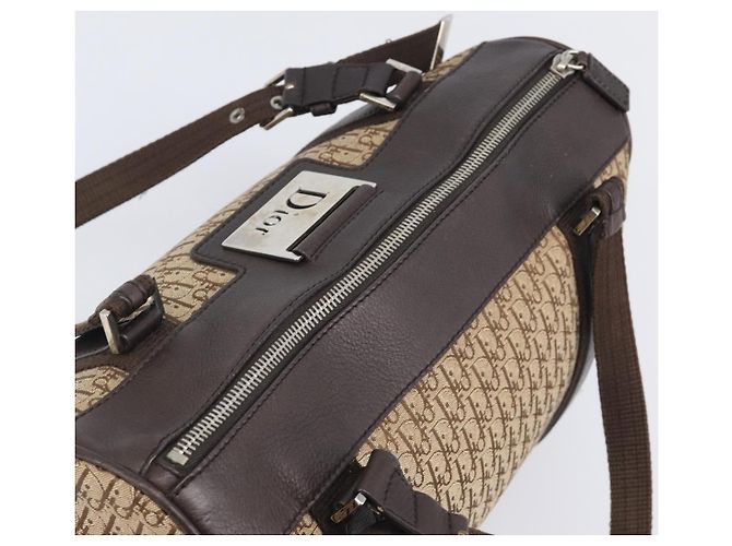 Christian Dior Trotter Canvas Hand Bag Beige Silver - vista 6